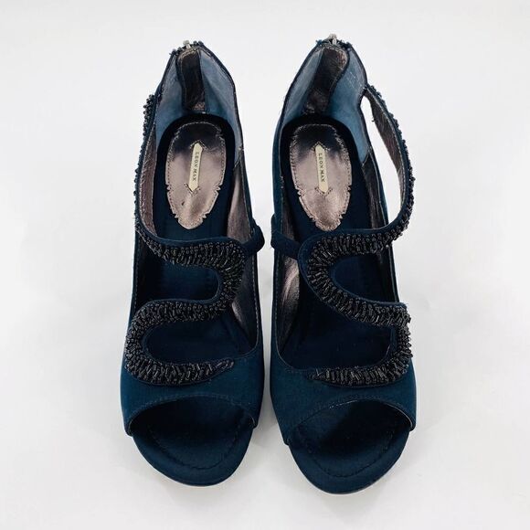 NWOB  Leon Max Beaded-Trim Cutout Heel Sandal Size 8M - Picture 6 of 12